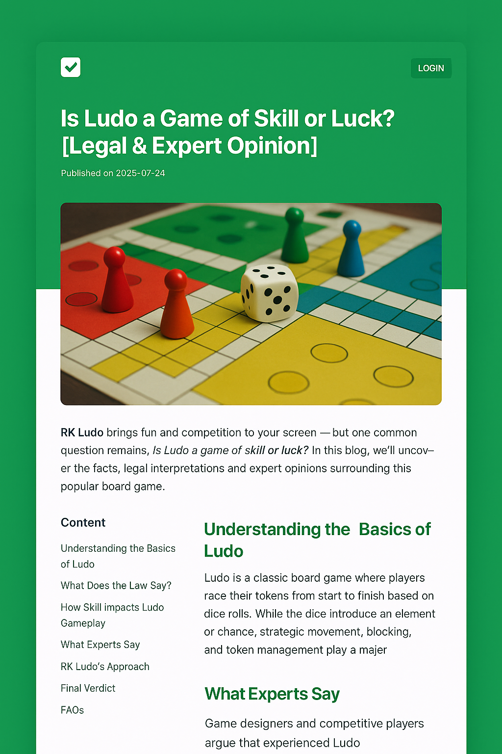 Is rk ludo legal? – skill-based game on rkludo