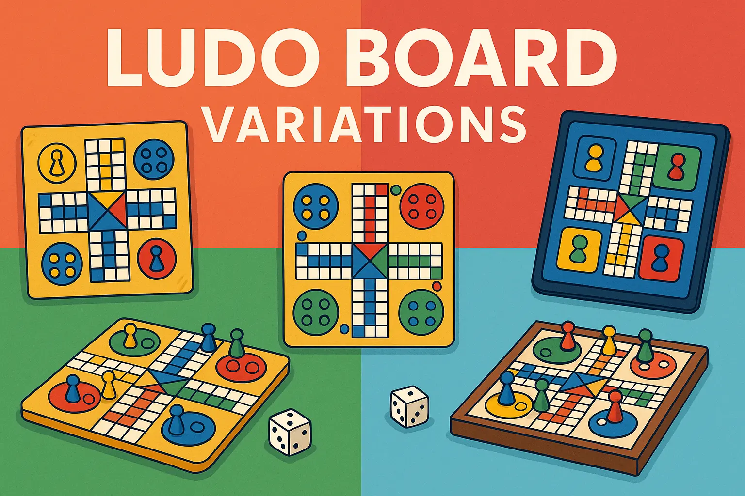 Ludo board variations on RK Ludo, RKLudo, ApnaLudo, LudoPlayers and KhelBro